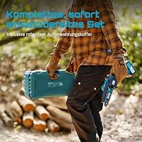 SEESII Mini Kettensäge mit Akku 8000mAh 6 Zoll, Akku Kettensäge mit Automatischer Öler und Ersatzkette, Handkettensäge Akku für Gartenscheren Astschere Holzschneidenz M6 Pro – Ansicht 7
