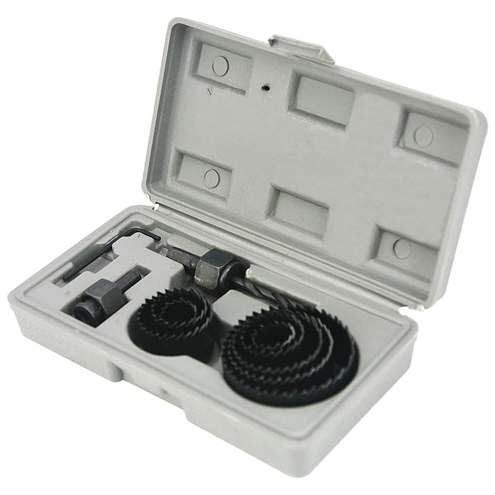 11-Piece Hole Saw Cutting Set (19-64mm): Multicolour, Tool Kit for Clean, Accurate Hole Drilling in Wood and Plastic-picture-11