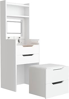 Amazon｜FTPZYLZ ドレッサー コンパクト 幅 47.5cm 化粧台/鏡台 大容量