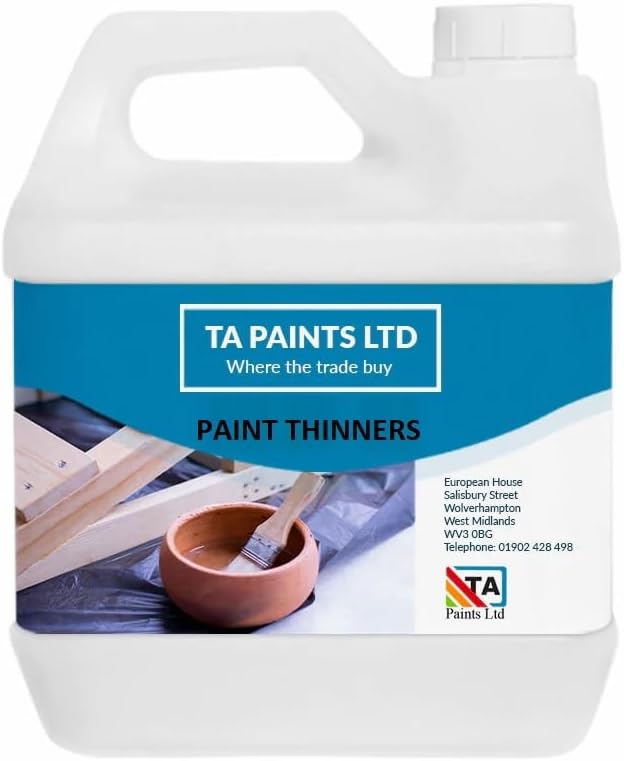 T A Paints Ltd Universal Paint Thinner Solvent T0200 (T1000) Xylene Paint Thinner Coatings Quick Drying Two Pack Epoxy Chlorinated Rubber Etch Primer (1 Litre)