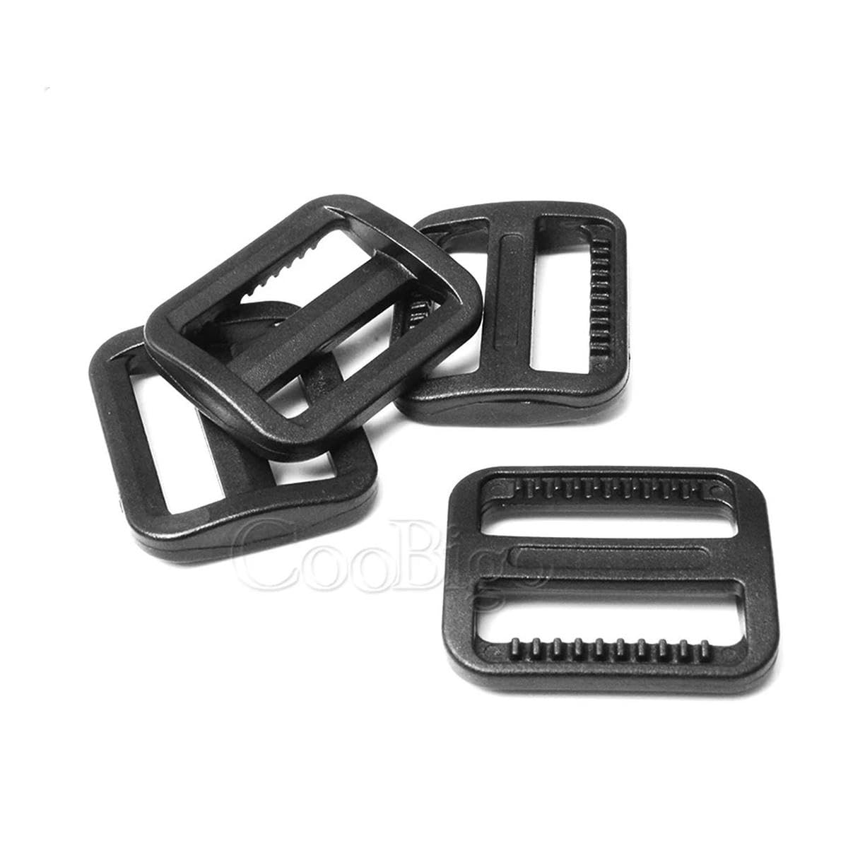 Kunststoff-Schieber, dreieckig, verstellbare Schnallen, breiterer Stil, Rucksackgurte, Taschen, Hundehalsbänder, Gurtband, 10 mm, 15 mm, 20 mm, 25 mm, Schwarz, 1000 Stück, Gurtbandgröße 15 mm