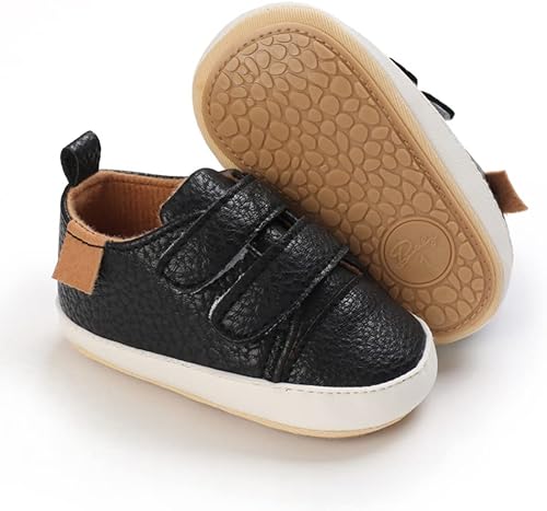 Clowora Zapatos para bebés niños y niñas, suela de goma antideslizante, zapatos de cuna para recién nacidos, mocasines planos.