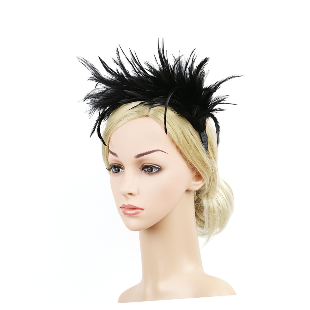 Beavorty 3stücke Eleganter Haarschmuck Für Hochzeiten Teiliges Aus Federleichten Haarschmuck-accessoires Schwarz Für Braut Und Party Festlicher Kopfschmuck Für Kreative Fotos Und