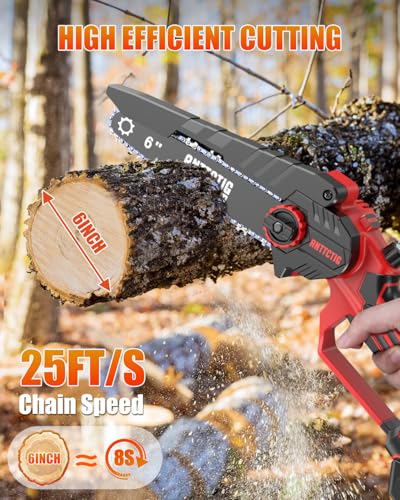 Anttctig Upgraded Version) Mini Chainsaw 6 Inch Cordless thumb #1