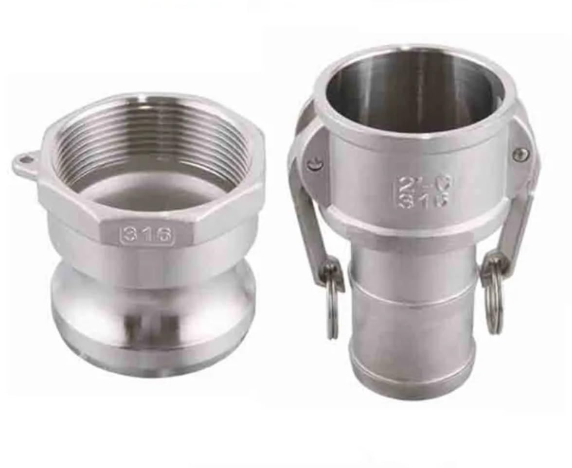 1 Adaptador de Acoplamiento Rápido Camlock de 1/2", 3/4", 1" Y 1-1/4" con Ranura Camlock de Acero Inoxidable 304/Purple/1"