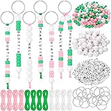 Package Includes: you will receive 12 sets of golf keychains making kit, including 12 metal keychains, 300 letter beads, 200 White, dark green and light pink beads and 50 golf beads; Which are sufficient to meet your decoration and replacement needs ...