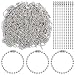 Happy Shop 200 Pcs 100mm Long Bead Connector Clasp Ball Chain Keychain Tag Key Rings,2.4 mm Diameter Adjustable Antiqued Metal Bead Steel Chain