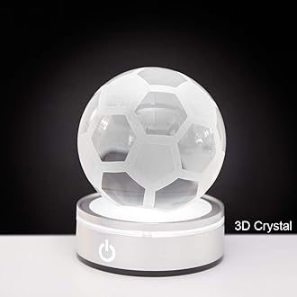 IFOLAINA LED Light Base Multicolor Round Show Stand Display Plate for 3D Crystal Glass Ball Art with Sensitive Touch Switch