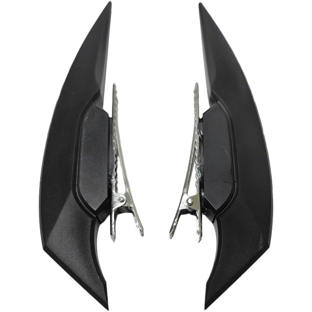 Casiler Women's Black Cyberpunk Hair Clips, Y2k Hair Clips Future Machinery Duckbill Clip Punk Hairpin For Halloween Robot Cosplay Headwear