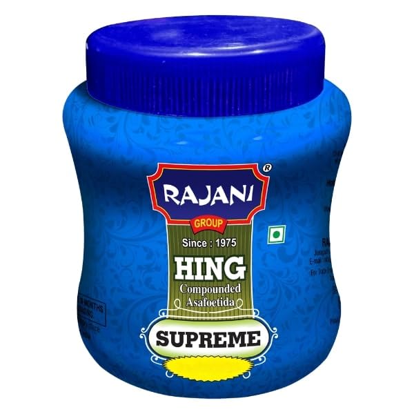 Image of Rajani Supreme Hing Powder 50g | Pure & Strong Asafoetida | Natural Indian Spice | Enhances Taste & Aroma | Ready to Use Masala for Tadka, Dals, Curries | Hygienically Packed | No Preservatives