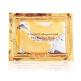 5 Pairs Crystal Collagen 24k Gold Premium Under Eye Gel Pad Face Mask Anti Aging Wrinkle, Hydrating, Skincare, Soothing, Puffy Eyes Treatment Facial Moisturiser