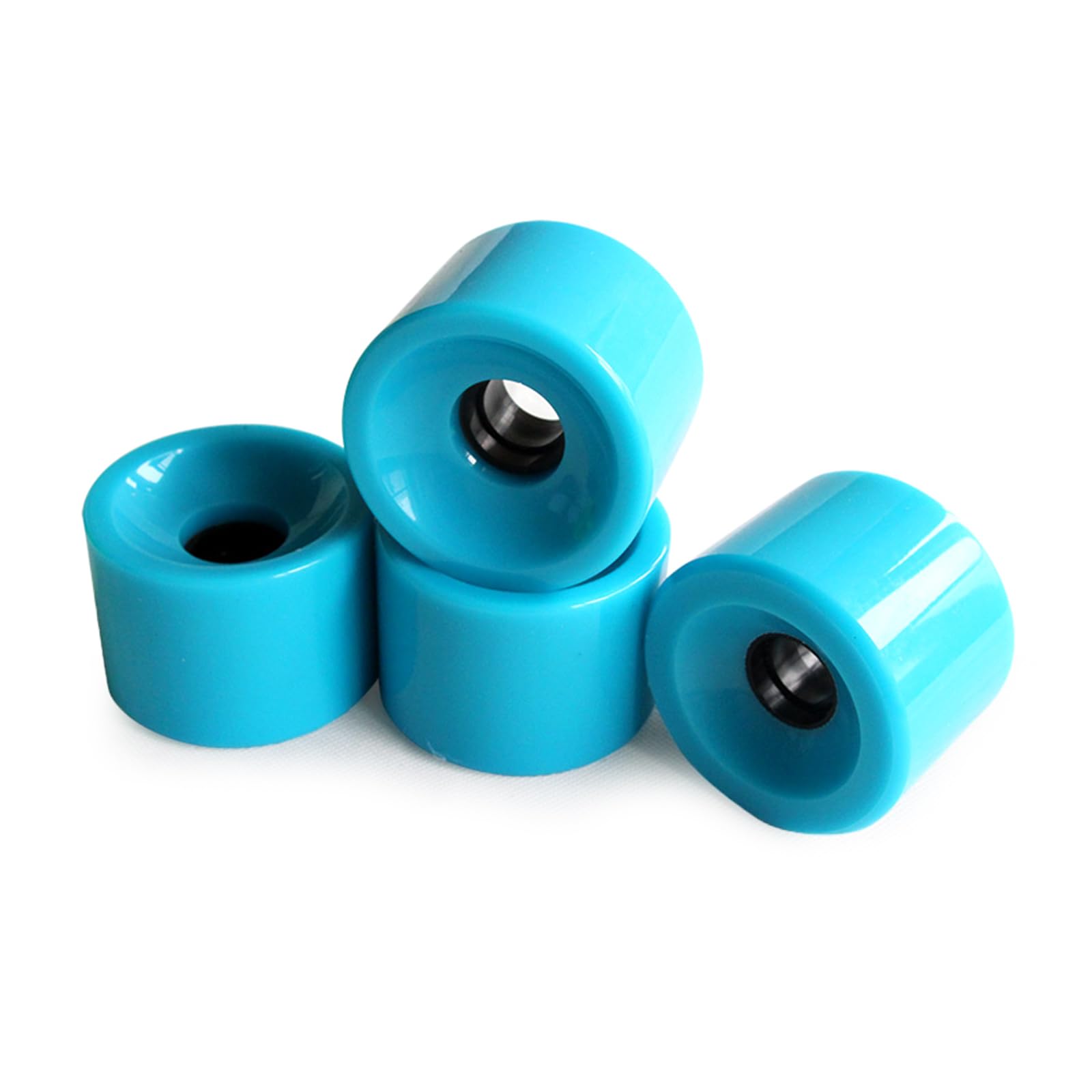 Lot de 4 roulettes souples avec roulements pour longboards 78A