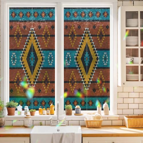Película decorativa para ventana marrón 19.6" x 39.3" miniatura 2