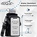 Arca Gear 32 oz Hydro Carrier - Insulated Water Bottle Sling w/Carry Handle, Shoulder Strap, Wallet and Two Pouches - The Perfect Flask Accessory - Black