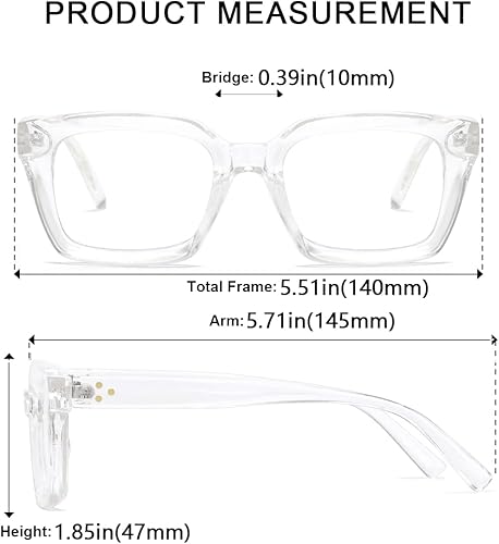Miniatura 4 de Lentes de bloqueo de luz azul, para lectura en computadora, juegos, televisión, teléfonos, gafas para mujeres y hombres, marco cuadrado grueso 2105