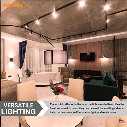 Sunlite 03455 Mr11 Halogen Reflector Bulb, 10 Watt, 30° Narrow Flood, 6 Volt, 90 Lumens, 2000 Hour Life Span, Dimmable, Gu4 Base, Cover Guard, 3200, Ansi Jcr, Ceiling Fixtures, Lanterns #TOP5