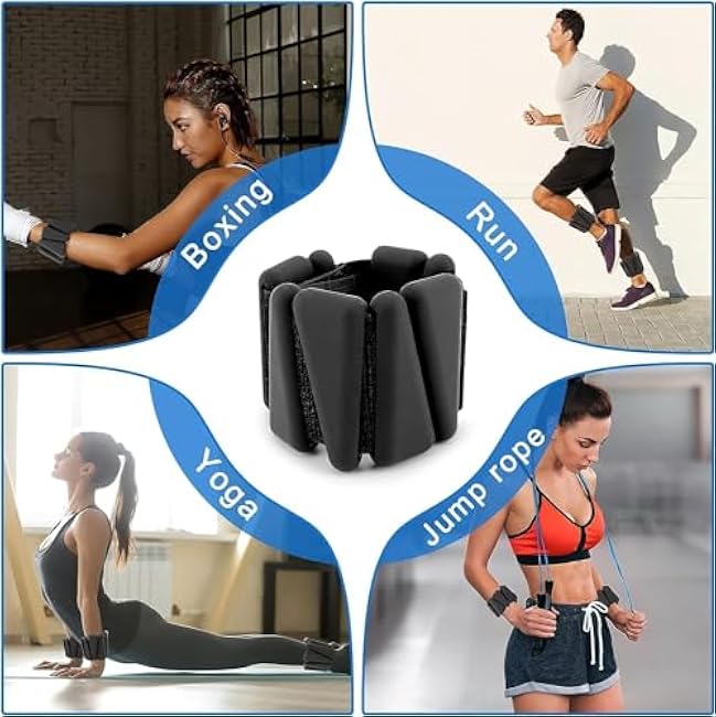 Adjustable Ankle Weights for Women - Comfortable Gear for Enhanced Workouts - Wrist Weights for Yoga, Walking, Running, and Fitness Workouts, Pack of 2