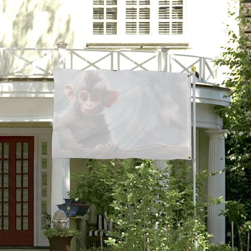 Drapeau de ferme singe saisonnier durable avec oeillets métalliques