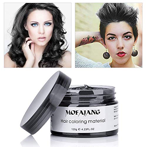 Nykkola Unisex Hair Wax Color Dye Styling Cream Mud, Natural Hairstyle Pomade, Washable Temporary,Party Cosplay (Dark Grey) #TOP5