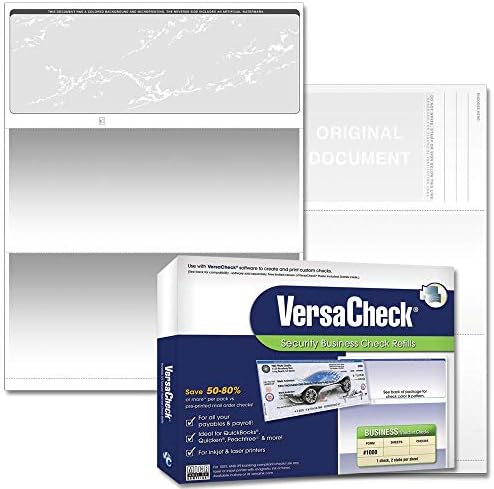 VersaCheck Secure Checks - 500 Blank Business Voucher Checks - Grey Prestige - 500 Sheets Form #1000 - Check on Top image 3