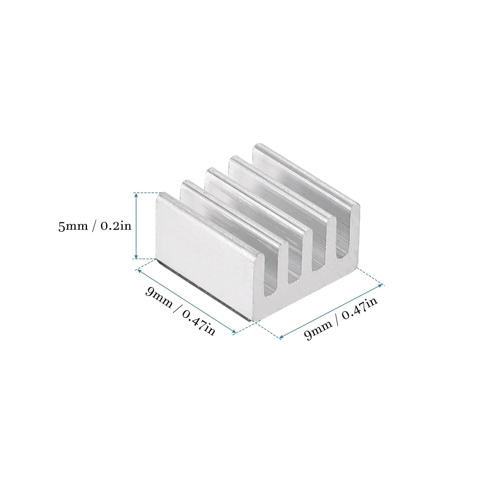 Sourcing Map Kühlkörper Set 20 Stück - Aluminium Kühler 9x9x12mm Für Elektronik