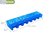 Ezy Dose Hebdomadaire7-Day) Organisateur de pilules Soft Touch, XL Boîtier, Couleur Mai Varier la vitamine & Conteneur de médicaments, boîte planificateur quotidienne, compartiments extra-grands, pratique & Facile à utiliser, Lids étiquetés, sans BPA