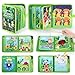 Busy Book for Toddlers 1-3, Montessori Toys Busy Board for 1 Year Old, Upgraded Composite Fabric Animal Forest Quiet Book with Fishing Game, Airplane Travel Essential Activities Birthday Gift Boy Girl