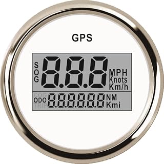 ELING Universal 2 inch Round GPS Speedometer Kit Digital Odometer for Sailboat Yacht Vessel Club Car Golf Cart 12V 24V