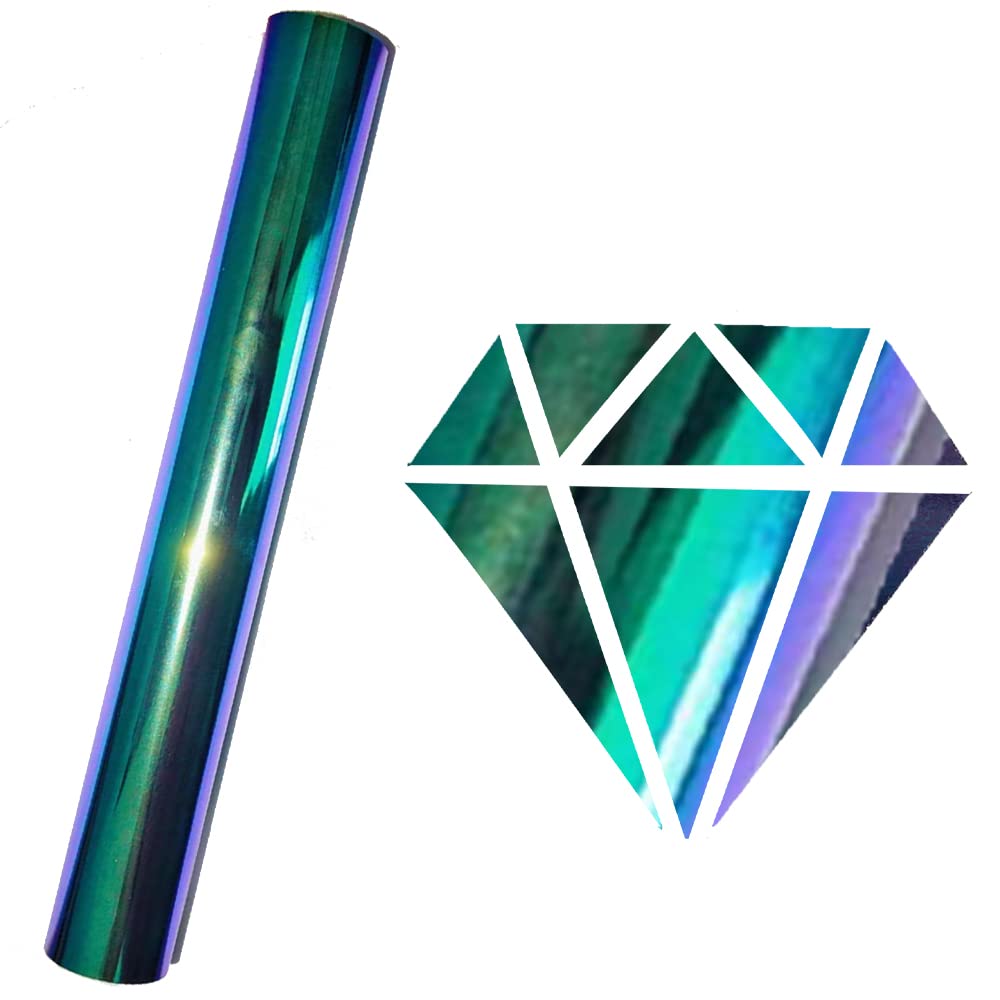 Cocostor Soft Metallic Heat Transfer Iron On T shirt Textiles Heat PressFilm Making Sign Pattern for Garment DIY (006,9.8INX15M)