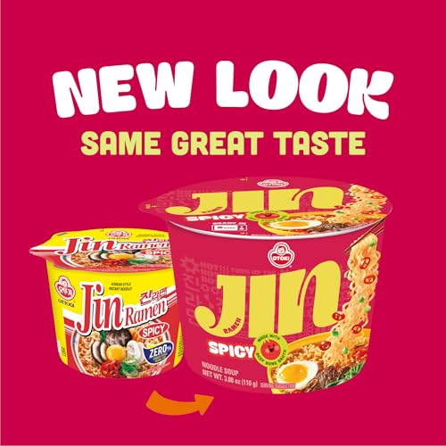 OTOKI Jin Ramen Spicy Bowl – Authentic Korean Instant Noodles with 13-Hour Simmered Beef Bone Broth, Bold & Fiery Flavor, Microwave or Add Hot Water, Ready in 5 Minutes, 3.88 oz (Pack of 6) - Thumbnail 7