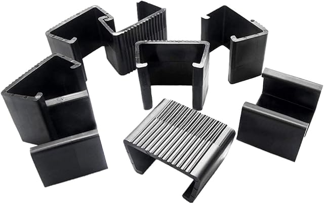 URFEDA Wicker Furniture Clips,1PCS Outdoor Wicker Furniture Connect Clamps Furniture Clips Black Alignment Clips Sofa Rattan Chair Fastners Clip for Outdoor Patio Striped Card Slot 6cm