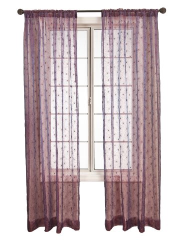 Diplomat Decor Kors 84-Inch Rod Pocket Panel, Purple