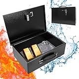 YIYITOOLS Caja de seguridad ignífuga para documentos,