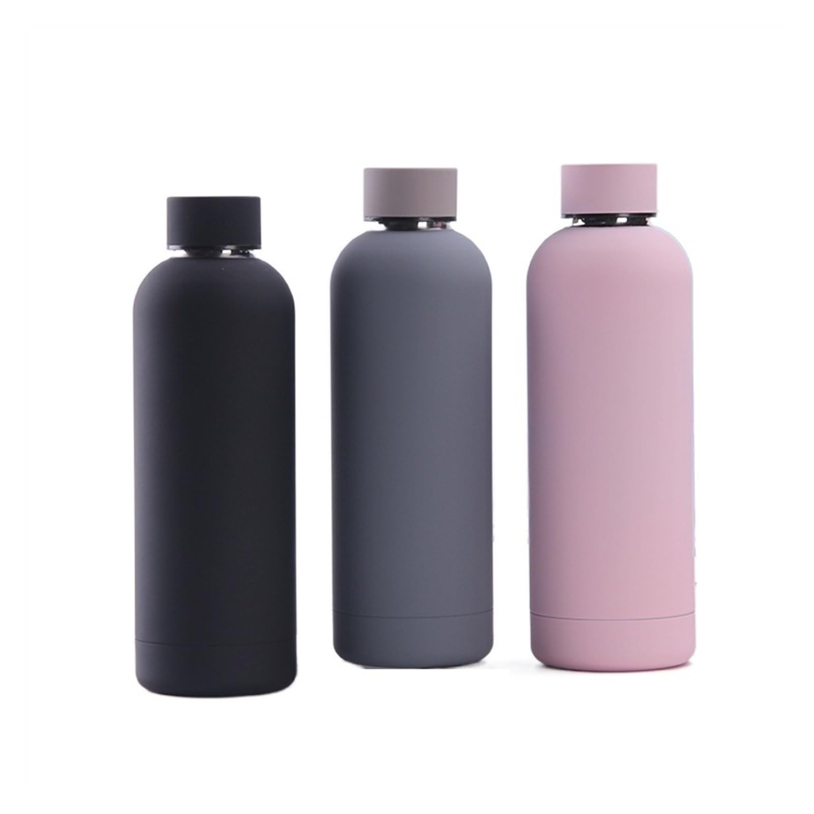 GRFIT Kaffeebecher Exquisite Vakuum-Edelstahl-tragbare Flasche, Outdoor-Sport-Wasserflasche, Tasse, Trinkflasche, Reisebecher Kaffeetasse (Color : Pink)
