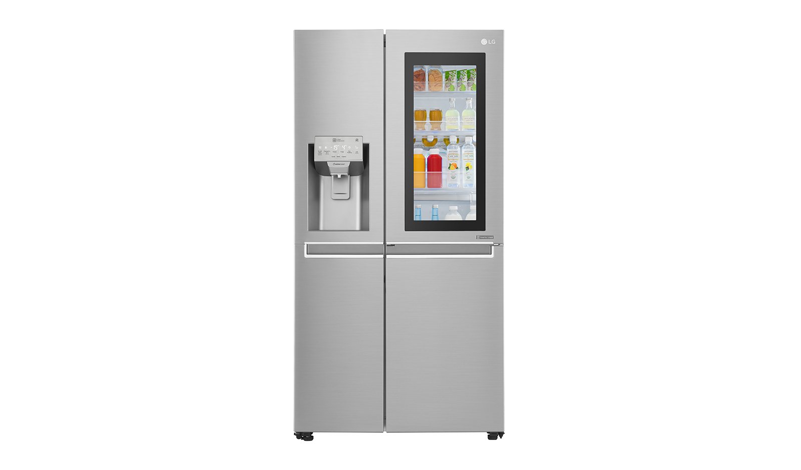 LG Electronics InstaView GSX 961 NEAZ Side-by-Side / A++ / 178 cm / 376 kWh/Jahr / 405 L Kühlteil / 196 L Gefrierteil / edelstahl / Pure and Fresh Luftfilterung im Kühlbereich