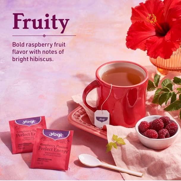 Yogi Tea, Raspberry Passion Perfect Energy, 16 Count