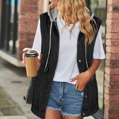 Chaleco de mezclilla con botones para mujer, el complemento corto casual ideal para tu día 2