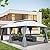 Grand Patio 13'x20' Gazebo for Patio Double Vent Canopy Anti-UV Shelter with Privacy Curtains and Netting for Deck Backyard Garden Lawns