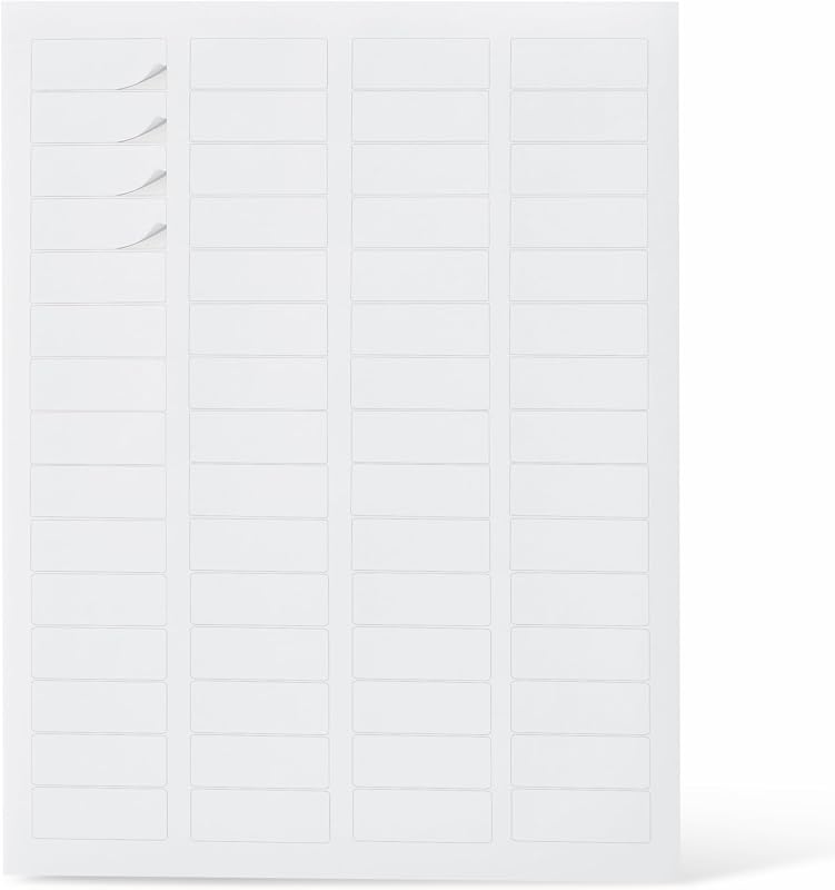 Printable Address Labels, White, 2/3" x 1-3/4", 3000 Blank Mailing Labels