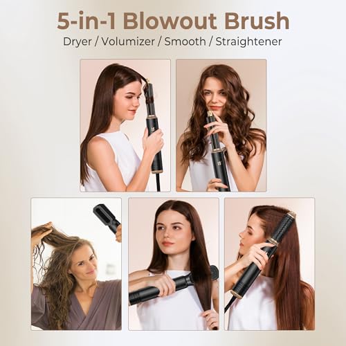 Hairstyler 5 in 1 Set, Air styler, Magic Styler, Negativ Lonen Haarstyler mit Lockenstab automatisch, Air Styler Thermal Brush Haartrockner