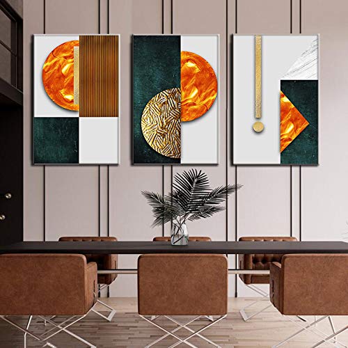 Toile abstraite nordique 40x60cm triptyque chic pour salon moderne