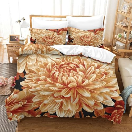 Parure de lit 3D effet king size en microfibre résistante avec fermeture éclair invisible durable - 3