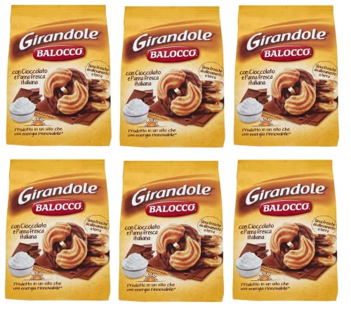 6x Balocco Girandole kekse mit Schokolade und Sahne 350g biscuits cookies