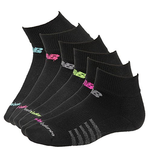 New Balance Women's 6 Pack Core Cotton Quarter Socks