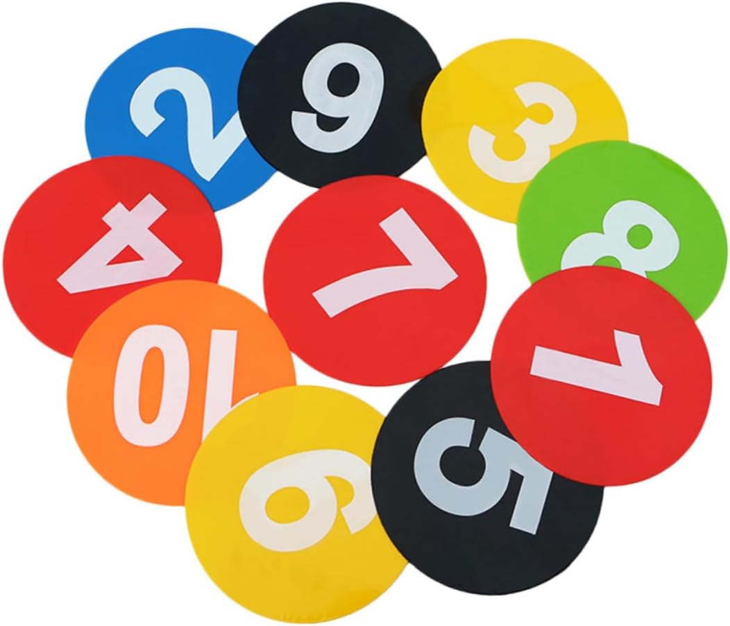 SUPVOX 10pcs Soccer Training Sign Discs Non- Markers for Agility Drills Random Colors for Football Basketball and Sports Training Activities
