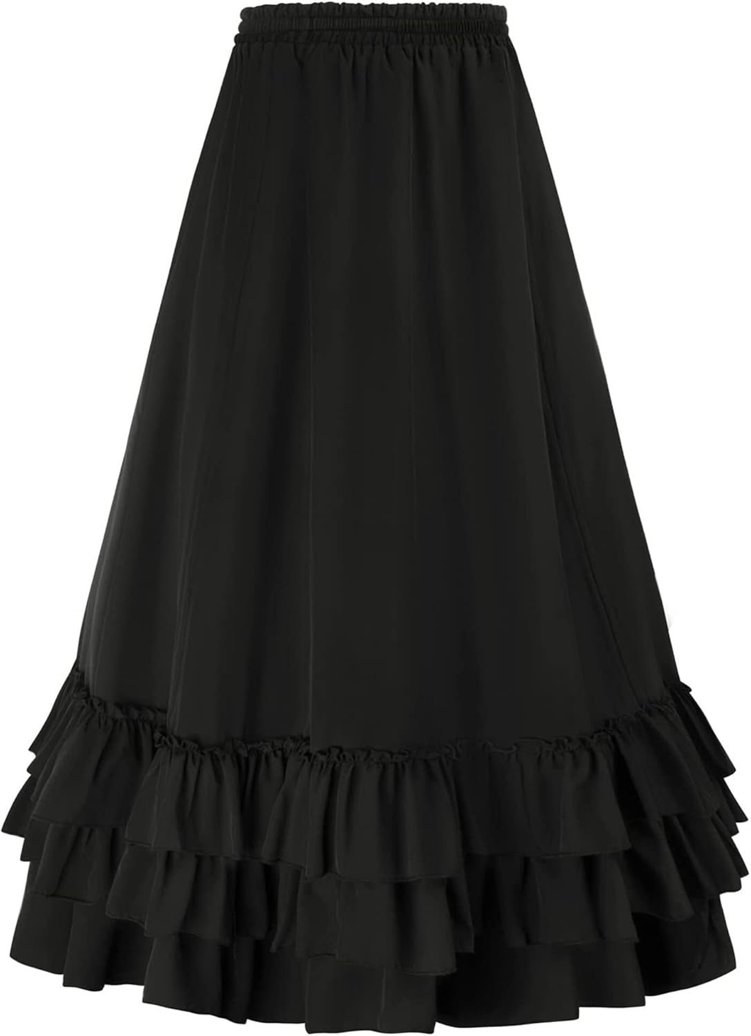 SEAUR Victoriaanse rok voor dames, midi-rok met hoge taille