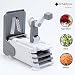 ScharfPro Folding Vegetable Spiralizer - Three Blades - Compact and Heavy-Duty Spiral Vegetable Slicer - Turn Zucchini, Carrots, Potatoes and much more into Beautiful Long Strands (Gray)