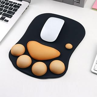 XELYTON Ergonomic Cat's Claw-Shaped Memory Foam Wrist Rest Mousepad, Non-Slip Cushion Wrist Support & Pain Relief Mouse Pa... Price In India