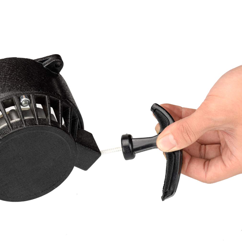 HIAORS Alloy Pull Start Recoil Starter with Screws for 2 Stroke 47cc 49cc Pocket Coolster SSR SX50 Mini Dirt Bike Moto Quad ATV Black