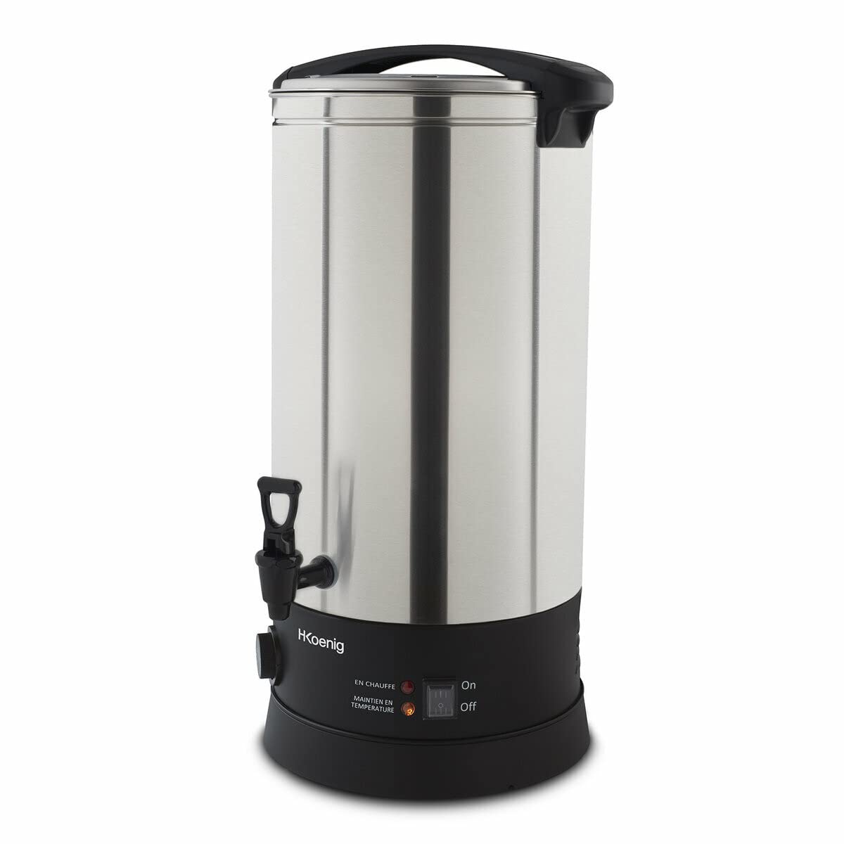 H.Koenig Stérilisateur Multifonction LEGI25, Stérilisateur de Bocaux et Préparation de Recettes chaudes, 25L, 30-110°C, Minuterie jusqu’à 120min, Acier Inoxydable, 2500W